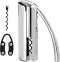 KAYCROWN Wine Opener, Stainless Steel Vertical Lever Corkscrew with Foil Cutter, Extra Spiral and Premium Gift Box, Manual Wine Opener with One-Pull Design, Wine Bottle Opener