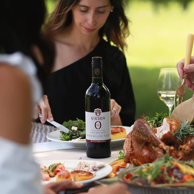 Giesen 0% Non-Alcoholic Premium Red, New Zealand, Delicate Aromas, Made with Merlot and Cabernet Franc Grapes, 750ml