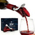 IOV Wine Pour Spout, Upgraded Sealing Liquor Bottle Pourers, Auto Flip Olive Oil Dispenser Spout, Pourer with Dust Caps for Alcohol, Vinegar and Syrup, No-Drip Wine accessories, Red
