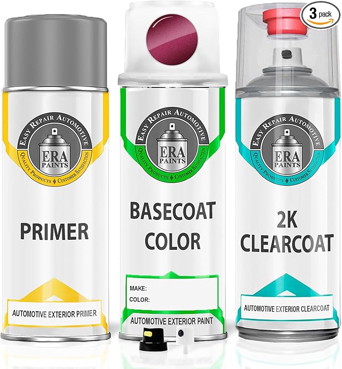 ERA Paints W5R - Wine Red Metallic for HYUNDAI Exact Match Automotive Touch Up Paint Spray - 2K Premium Kit