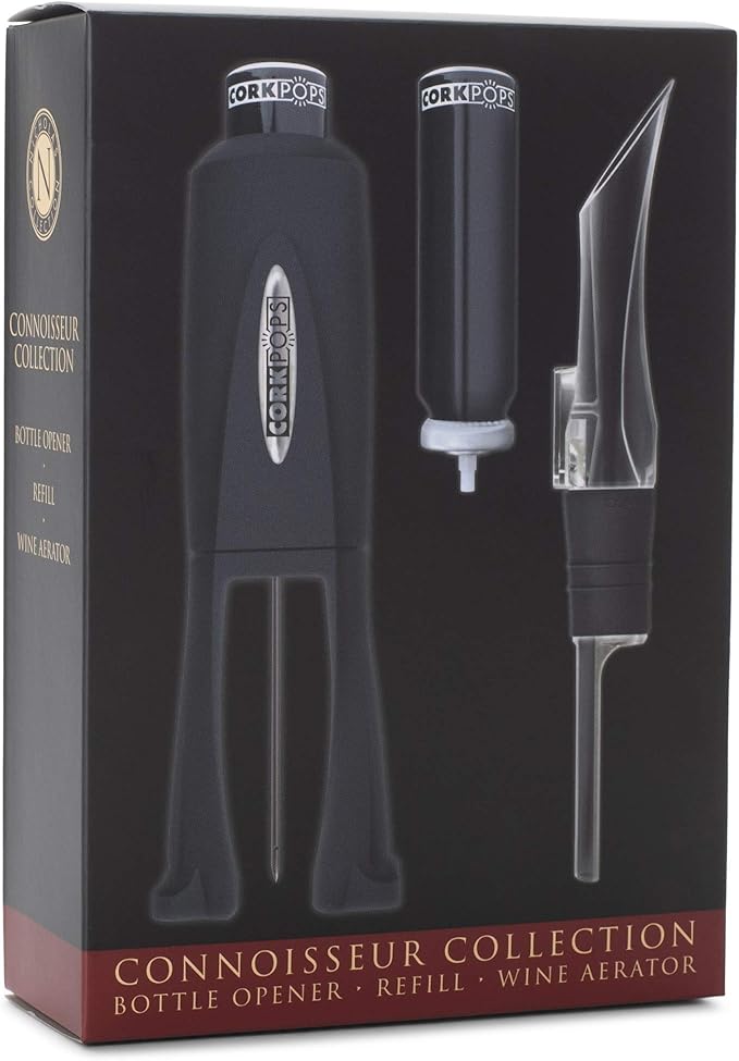 Cork Pops 20003 Nicholas Connoisseur Collection, Nicholas Legacy with Refill, Extra Cartridge, VinOair