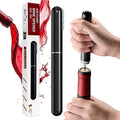 Wine Bottle Opener with Foil Cutter - NUCOKRS Air Pump Aeropop Corkscrew, Pen Style Opens in 3-7 Pumps, Effortless & No Damage to Cork, Compact Gift for Wine Lovers (Black)
