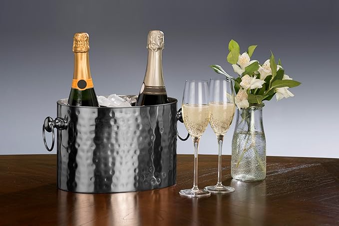 Handcrafted Artisan 2 Bottle Champagne Wine Chiller (Burnished Stainless)