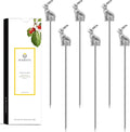 Homestia Metal Cocktail Picks for Drinks, 4.6" Rabbit Cocktail Toothpicks Cocktail Garnish Cocktail Swords, 6Pcs Fancy Martini Picks Olive Picks, Vintage Cocktail Pins Cocktail Accessories