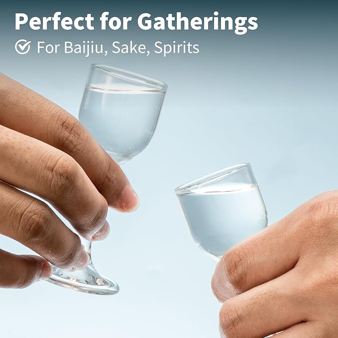 Chinese Baijiu Liquor Serving Set wine Goblet cup ultra-transparent glass
