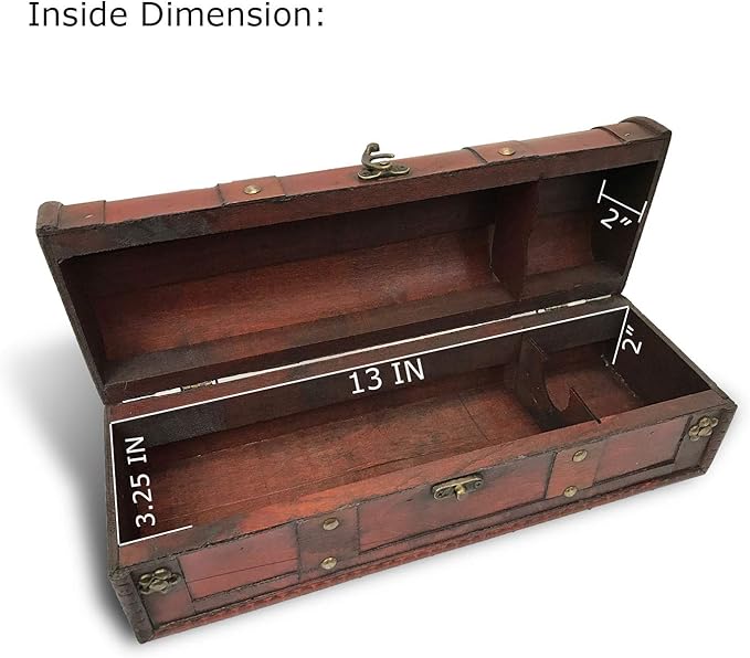 allgala Wooden Wine Bottle Box with Antique Finish