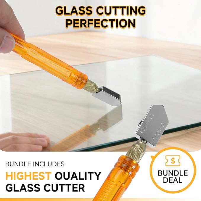 Glass Bottle Cutter, Upgrade Bottle Cutter & Glass Cutter Kit for Bottles, Wine Glass Bottle Cutter Tool to Cut Bottles Wine Beer Liquor Whiskey Champagne (Only for Round Bottles)