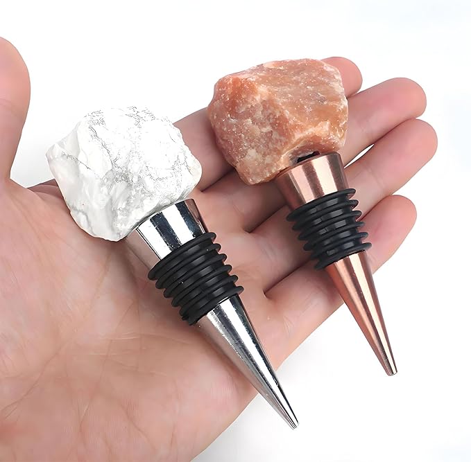 20 Pcs Wine Bottle Stopper Set Kit, Resin Wine Bottle Stoppers Molds Set Accessories, Wine Stoppers for Silicone Mold Epoxy Resin (Alloy Silver)