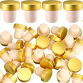 Yookeer T-shaped Stopper Cork Wine Bottle Stoppers Reusable Wine Sealing Plug for Beer Bottles DIY Craft(Gold,24 Pieces)