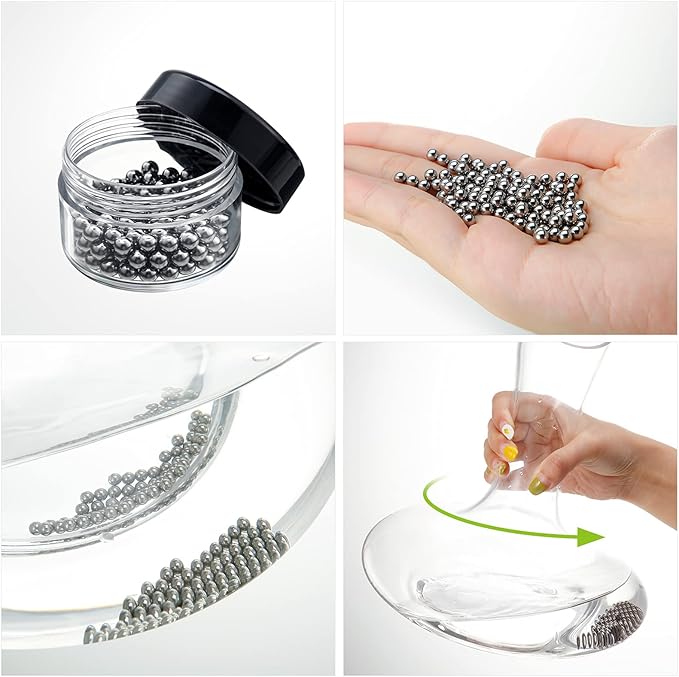 Boao 3 Pcs Wine Decanter Cleaning Brushes with Stainless Steel Cleaning Balls Wine Glass Flexible Bottle Scourers Brushes Cleaners Polishers for Decanter Glass Goblets Champagne Flutes Cups