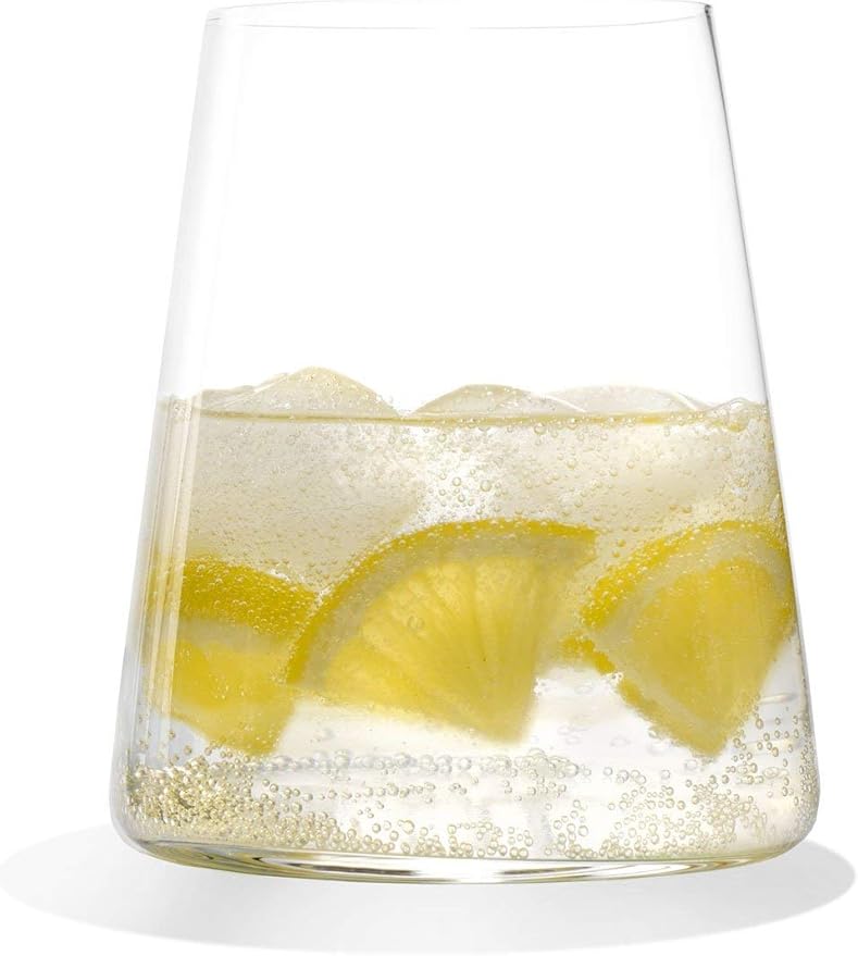 Stölzle Lausitz Stemless White Wine Glasses Power Set of 6, 13 1/2 oz – Modern Crystal Wine Glasses for Maximum Aroma – Dishwasher Safe & Break-Resistant, Made in Germany