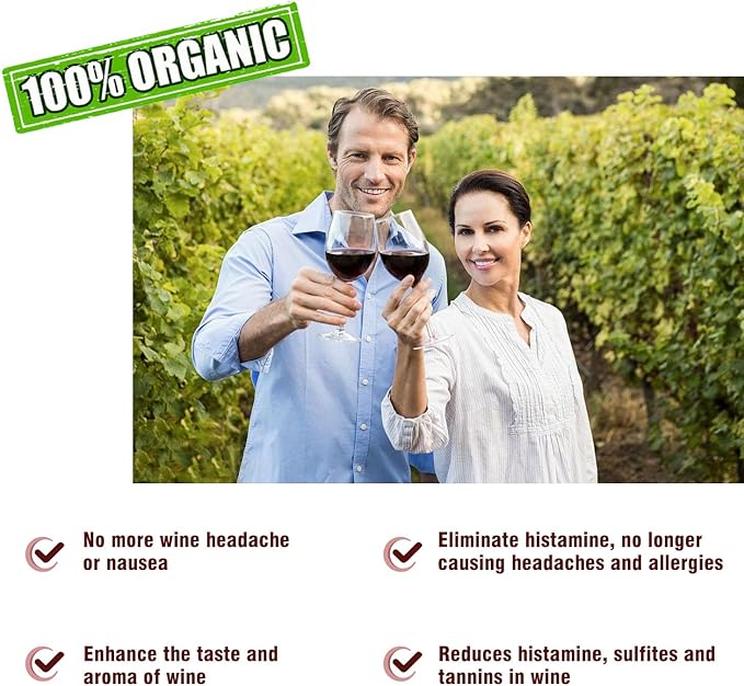 Wine Purifier with 5 Selective Sulfite Filters: Remove Sulfites and Histamines, Restore Taste, Aerate purified wine - Home gatherings business dinners holiday celebrations Exquisite Gifts