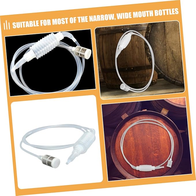 KICHOUSE 2pcs Reusable Siphon Tube Hose Filter for Wine Aerator Home Brewing Brew Wine