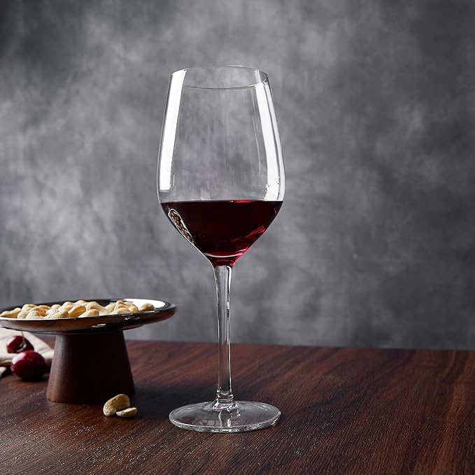 Royalrose Premium Delight Vintage Wine Glasses Set of 4, 15 oz Goblets Glasses for Wine, Cocktails, Sparkling Water, Elegant Drinkware for Entertaining or Daily Use (Red Wine Glasses)