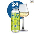 H2o (Excellent Acidity) W24– The Only NA with Science Research | California White Non Alcoholic Wine Infused Refreshment, 0.0% Alcohol, (Larger 1.5x size Sauvignon Blanc, Pack of 24-12 Fl oz)