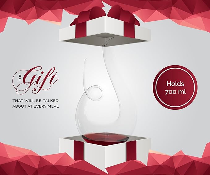 Godinger Wine Decanter, Crystal Wine Decanter Carafe, Wine Aerator, Wine Gifts