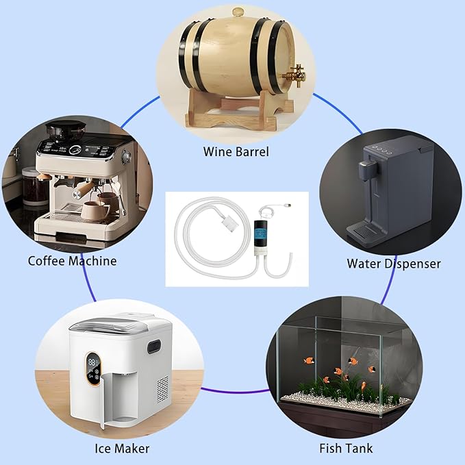 Wine Siphon Pump, Food Grade Auto Siphon Self Priming USB Electric Transfer Pump for Bottling Home Brew Wine, Beer, Kombucha, Mini Water Transfer Pump Kit, 2L/Min, No Mess Leak, Low Noise