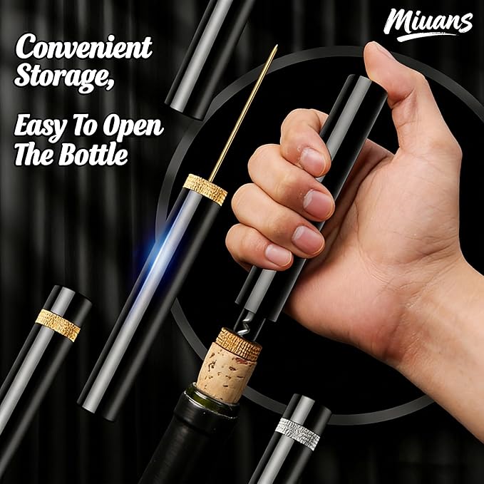 Aeropop Wine Opener, Aero Pop Wines Openers, Needle Type Wines Bottle Openers, Portable Air Pressure Wine Opener, for Home, Restaurant, Party (1, Red)