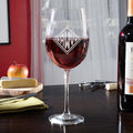 HomeWetBar Personalized Wine Glass with Long Stem - Fancy Stemmed Wine Glass