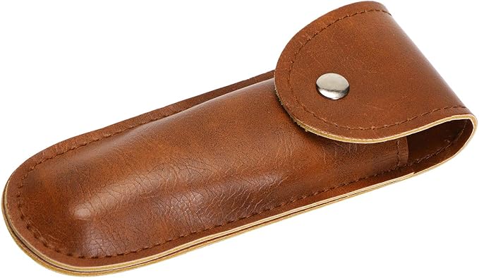 Mini Skater Professional Wine Opener Keys Natural Wood Handle Double-Hinged Stainless Steel Screw Beer Bottle Corkscrew with Leather Pouch For Bartenders Waiters Servers,1Pcs (B Style + Pouch)