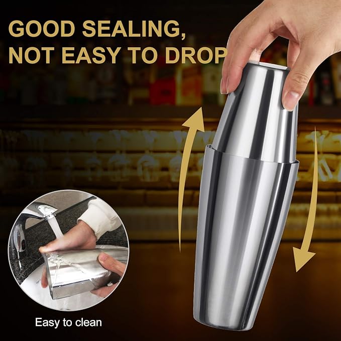 Cocktail Shaker Set, 16 Piece Bartender Kit, Cocktail Shaker, Stainless Steel Bar Set Accessories, Coktail Set, Boston Shaker, Drink Mixer Shaker, Bartending Bar Tools with Muddler Spoon Jigger