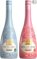 Tuscanini Italian Sparkling Grape Juice Gift Set, 25.3oz | Moscato & Rose Sparkling Grape Juice | Non Alcoholic Sparkling Juice | Imported from Italy | Kosher