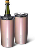 BrüMate Togosa 2-in-1 Wine Chiller Bucket & Pitcher | 100% Leakproof Locking Lid | Portable Chiller Fits Most Wine, Champagne, & Liquor Bottles | Perfect Wine Gift | 49oz (Glitter Rose Gold)