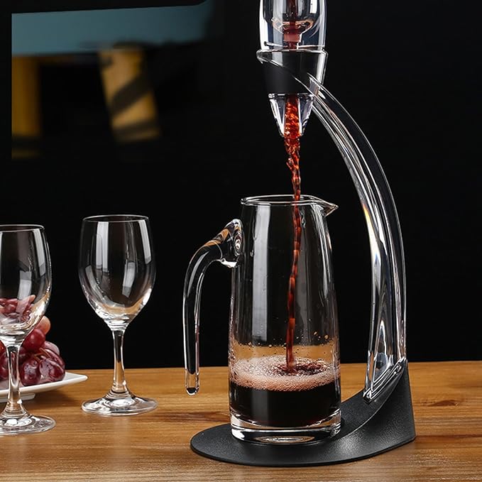 Wine Aerator Dispenser, Portable Kitchen Gadget for Quick Wines Serving, Christmas, Retirement, Valentine Party, Home, Camping, Picnic, Bars, Wine Tasting