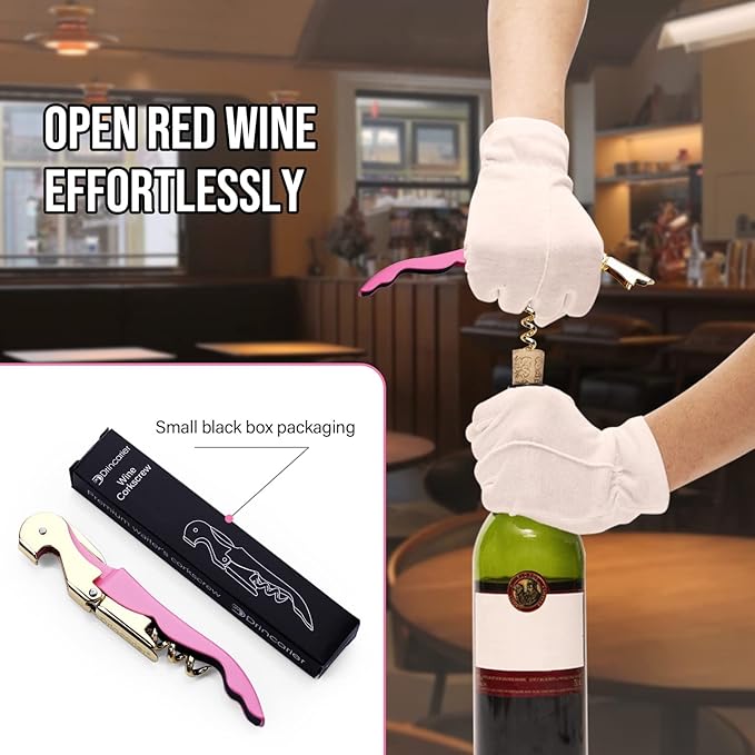 Professional Waiter Corkscrew Wine openers,Heavy Duty stainless steel Wine Key for Restaurant Waiters,Classic All-in-one Corkscrew, Bottle Opener and Foil Cutter