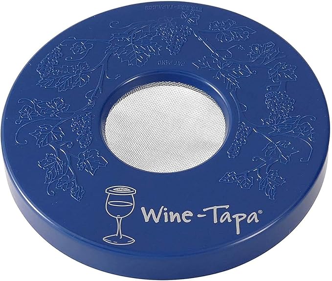 Drinking Glass Covers- Keep Bugs Away from Wine Glasses Outdoors - Use as Cover for Coffee Mugs, Soda Cans, and Drinking Glasses, Set of 4 No Spill Drink Covers (Monaco)