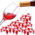 Slow Wine Pourer Spout for Corked Bottles Valentine's Day Pour and Seal Plastic Wine Pourers with Lid for Storing Precise Pouring Valentine's Day Restaurant Supplies(Red,100 Pcs)