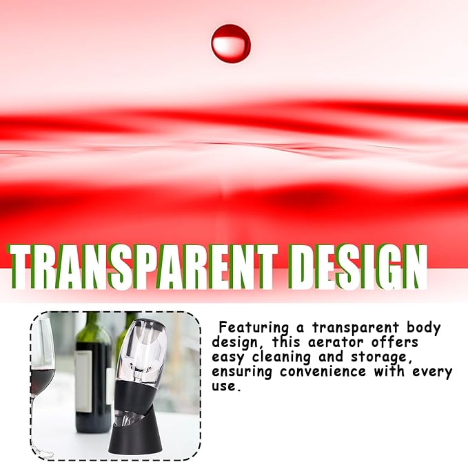 Wine Aerator Plastic Mesh Filter Transparent Design Ideal Gift Enhances Flavors Wine with Smoother Finish Wine Airarator for Wine Lovers and Sommeliers
