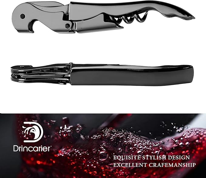 Waiters Corkscrew Professional Wine openers，stainless steel Wine Key,Classic All-in-one Corkscrew, Bottle Opener and Foil Cutter