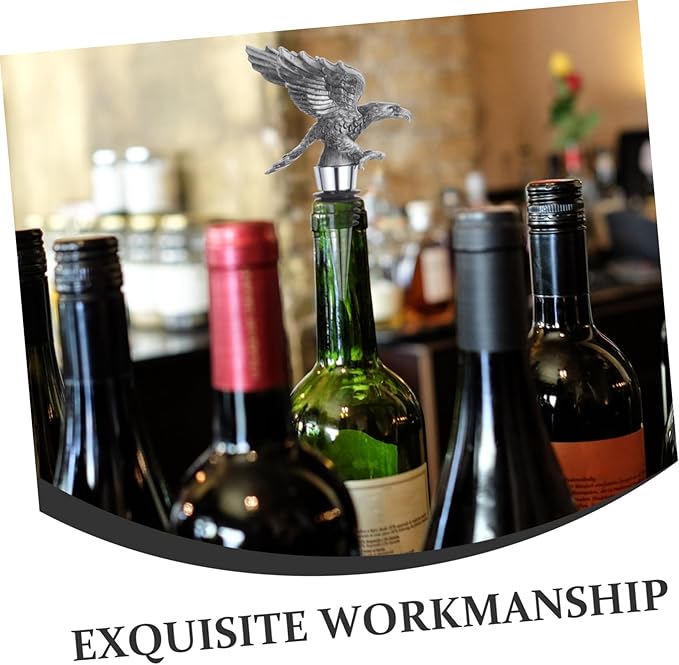 Ciieeo Eagle Head Wine Bottle Stopper Wine Sealer Easy Insert Remove Design for Home and Party Use Creative Eagle Shape