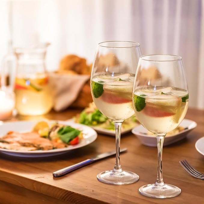 Long Stem Wine Glasses Set of 2, 10 OZ, for Red and White Wine, Perfect for Christmas and Mother's Day