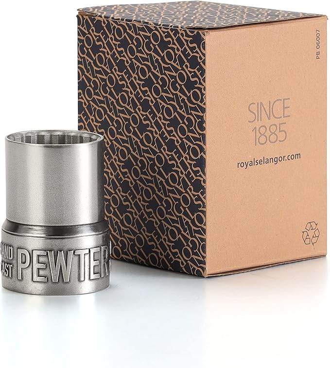 Royal Selangor Toolbar Collection Pewter Whiskey Measure - 25ml / 50ml Designer Espresso or Liquor/Spirit Pourer for Cocktails