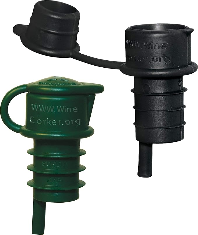 Haley's Corker 5-in-1 Wine Aerator, Stopper, Pourer, Filter and Re-Corker (2 Pack)