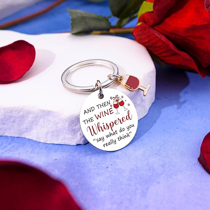 Wine Gifts For Women Men Wine Accessories For Wines Lovers Funny Wines Themed Gifts Funny Keychain Birthday Christmas Gift For Friends Stocking Stuffers For Adult