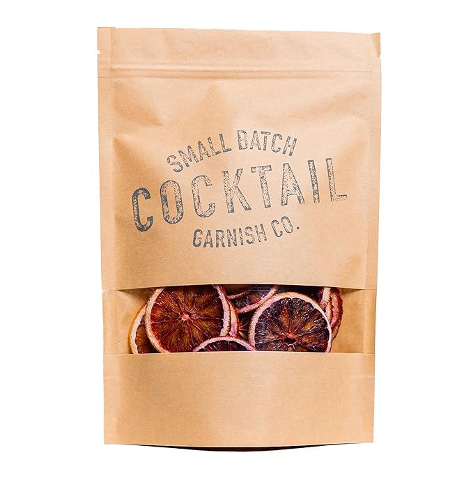 Cocktail Garnish Co. Dehydrated Blood Orange Wheels, 2.5oz, 26+ Slices