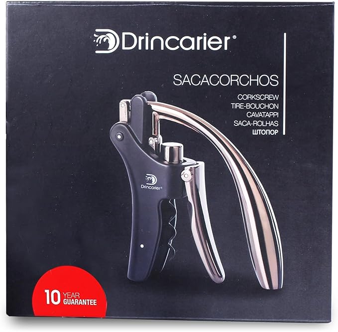Wine Opener Compact Vertical Corkscrew Wine Bottle Opener with Built-in Foil Cutter