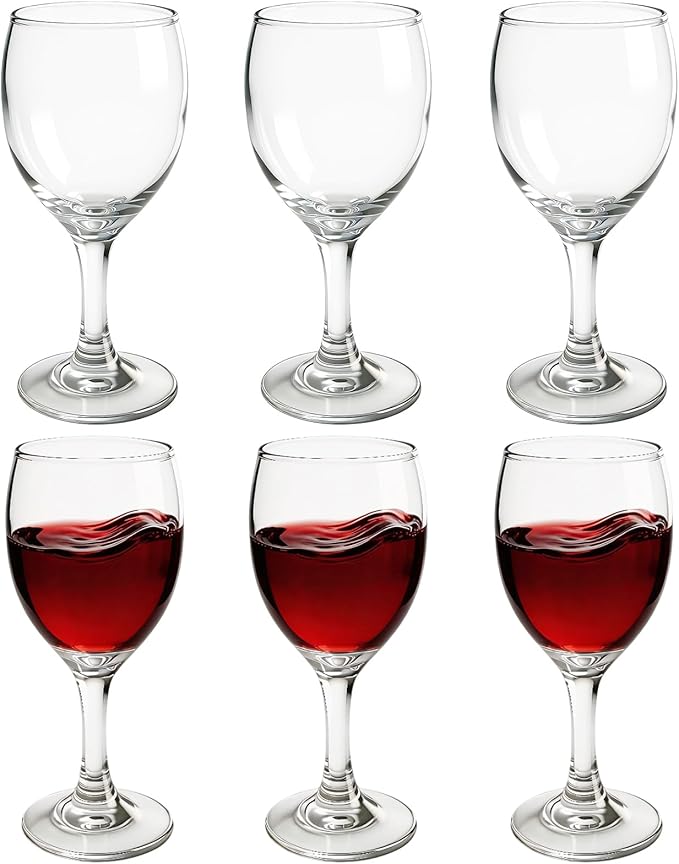 Valeways Shot Glasses, 5oz Mini Wine Glasses Set of 6, Cute Shot Glasses/Great for White and Red Wine/Tasting Glasses/Wine Glass Clear