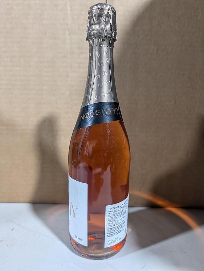 Thomson & Scott Noughty Non-Alcoholic Sparkling Wine Sampler, Rosé Style, Chardonnay Style & Red Blend, Organic Alcohol-Free Drinks, 750ml Bottles, 3 Pack