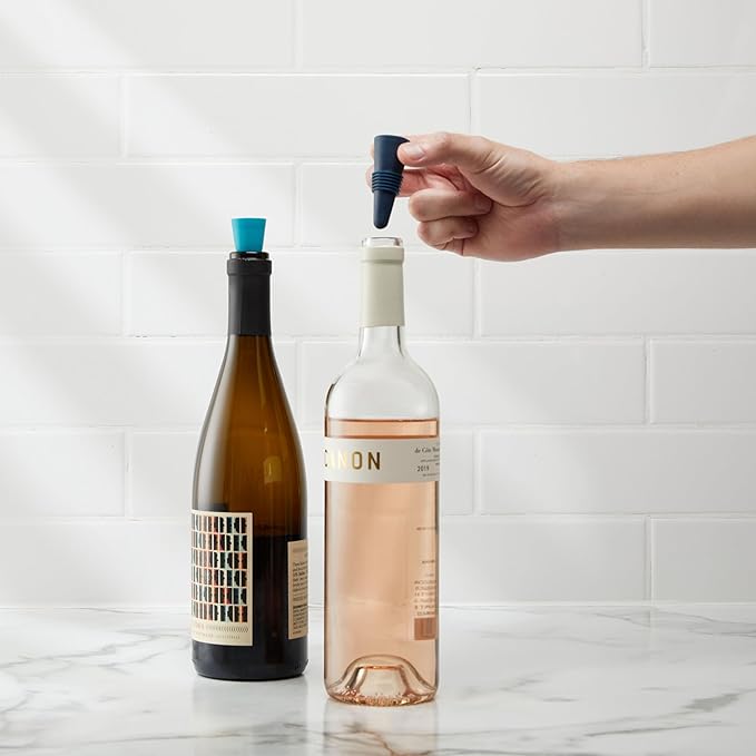Houdini Silicone Wine Bottle Stoppers With Air Tight Seal