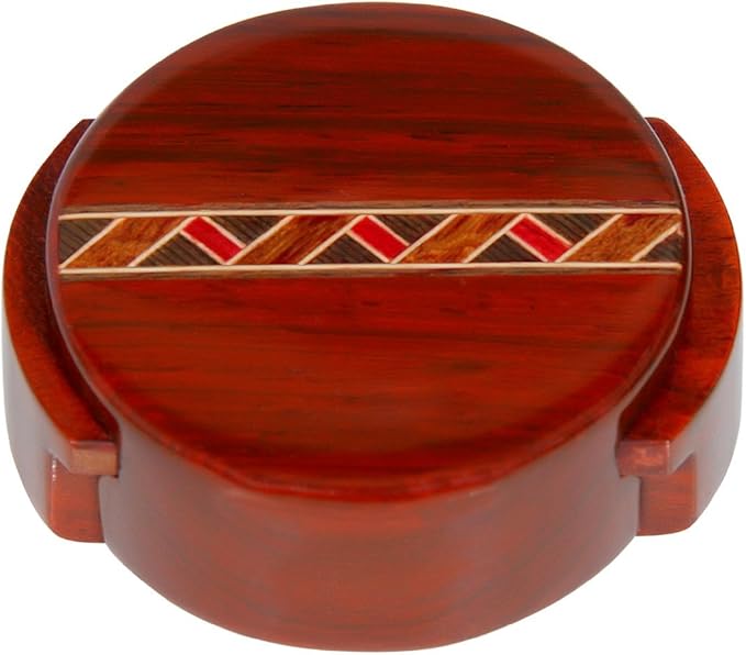 Padauk Wood with Single Marquetry Spring Action Wine Bottle Foil Cutter