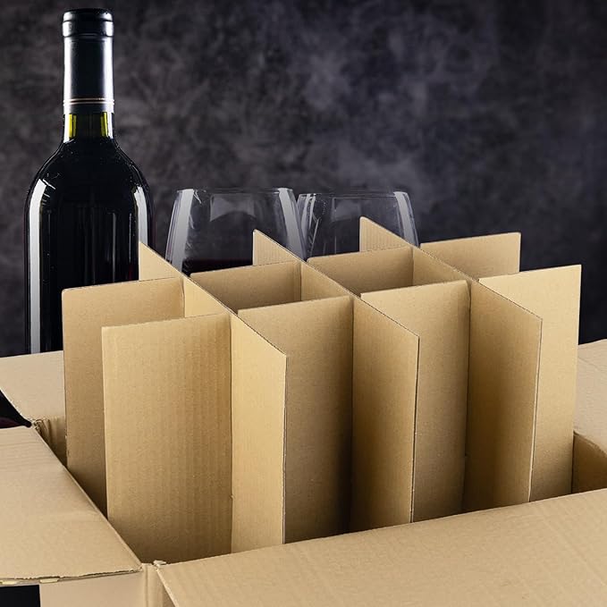Golden State Art, 4 Sets Glass Divider for Wine Glassware, Protect Plate Bottle Ceramic Packing, Fit for 16x12x12 Inch Box (Excluding Box)