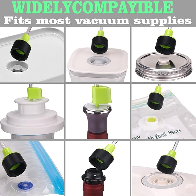 Generic Vacuum Bottle Stoppers Hose with accessories,Compatible with FoodSaver, package contains 6 wine corks +1 set Hose accessories