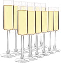 Elegant Champagne Glasses Set of 12, Glass Champagne Flutes for Birthday, Wedding, Party - 6 oz, Clear