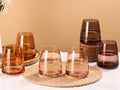 Melanin stemless wine Glasses Set of 6 Brown stemless wine glasses for Wine water,whiskies, juices, cocktails,Unique Gifts for Mother day Birthday Wedding Party