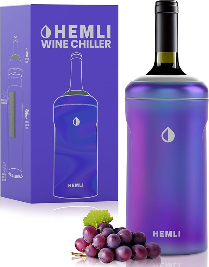 Wine Bottle Insulator Sleeve, Wine Chiller, Wine Bottle Chiller, Wine Bottle Cooler, Wine Chiller Sleeve, Wine Cooler Holder, Champagne Bottle Chiller, Wine Gift Ideas for Women (Iridescent)