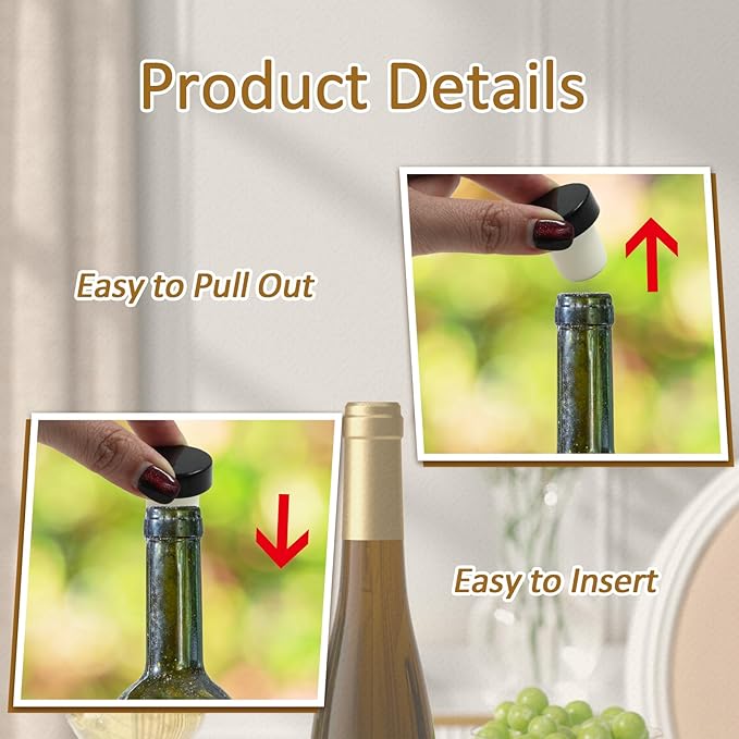 36 Pcs T-shaped Stopper Cork Wine Bottle Stoppers, Reusable Sealing Plug for Wine Bottles, Beer Bottles DIY Craft Homemade